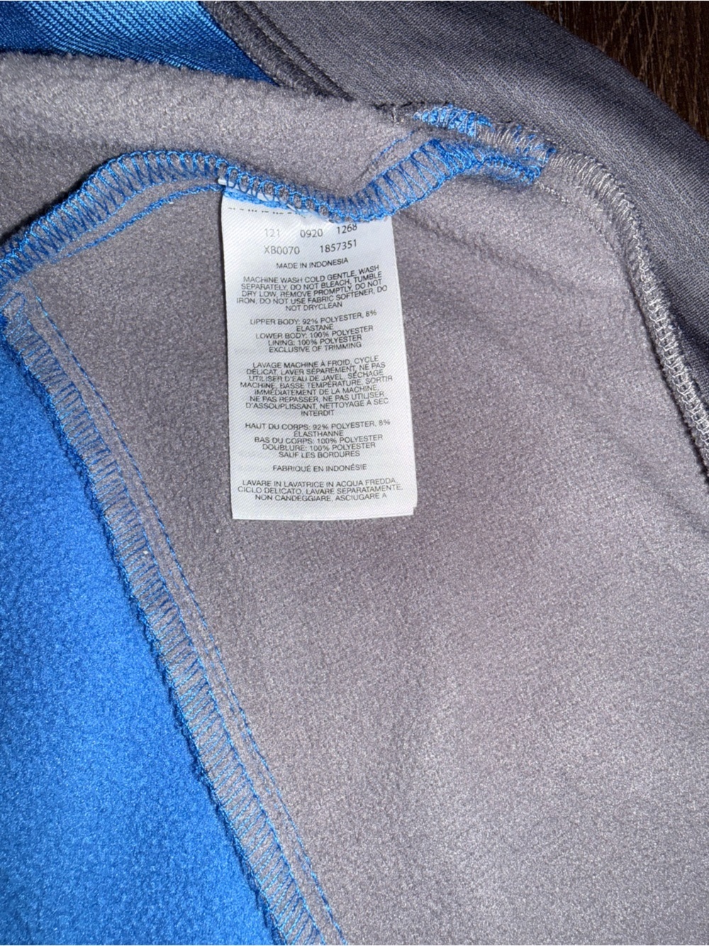 Columbia Kids Hooded Jacket in Royal Blue and Heather Gray - Picture 3 of 6